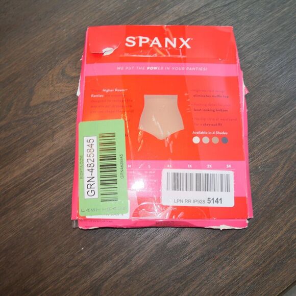 NEW SPANX Higher Power Panties High Waisted Brief Cafe Au Lait Size Large Brown - Picture 7 of 10
